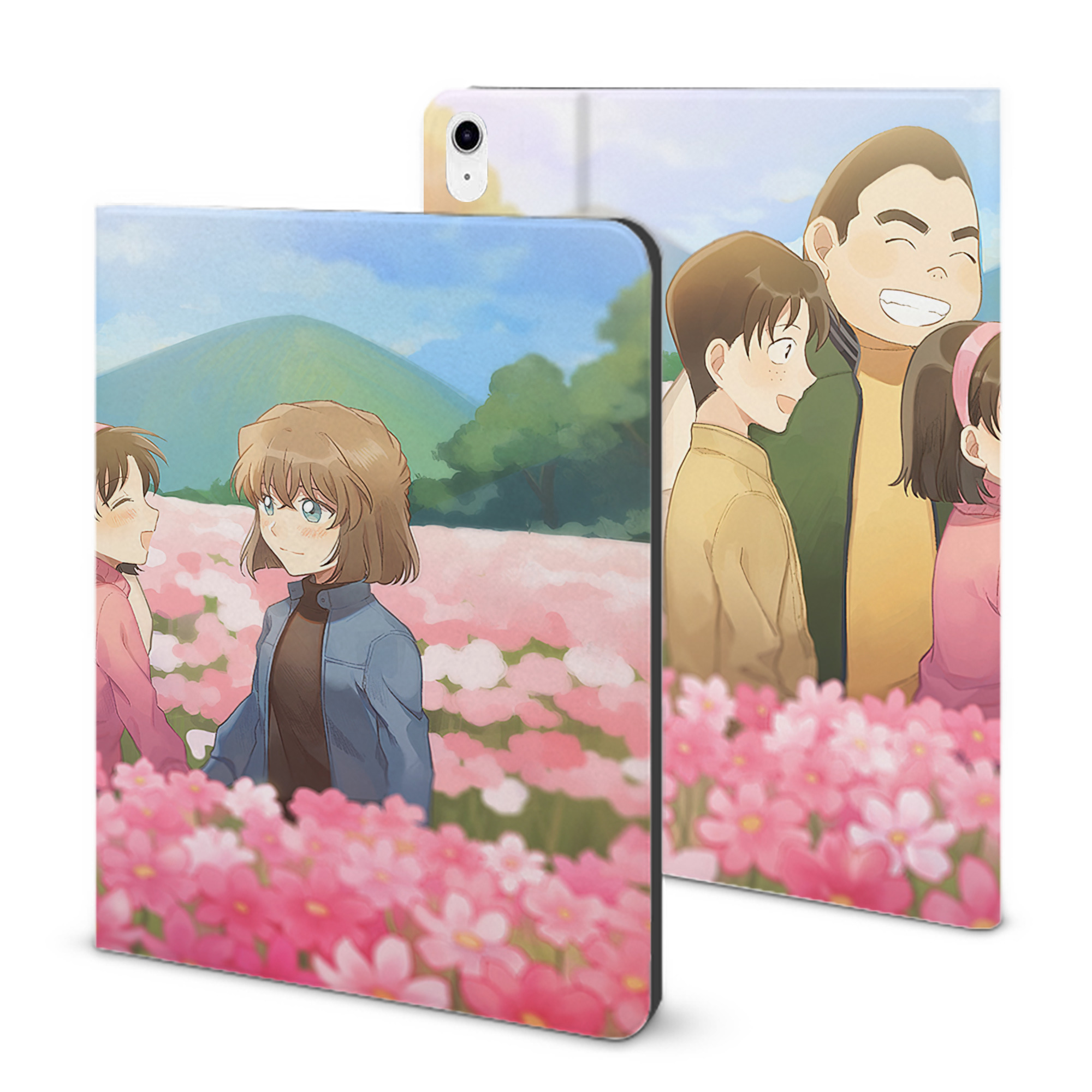 （画像用） 名探偵コナン Detective Conan IPad ケース ブック型 PUレザー TPU 耐衝撃 軽量 薄型 ペン収納なし 全面保護 IPad 各モデル対応